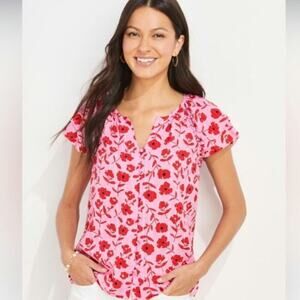 Vineyard Vines NWT Rock Rose Floral Ladies Blouse XL
